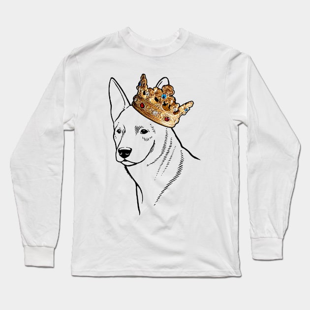 Australian Cattle Dog King Queen Wearing Crown Long Sleeve T-Shirt by millersye